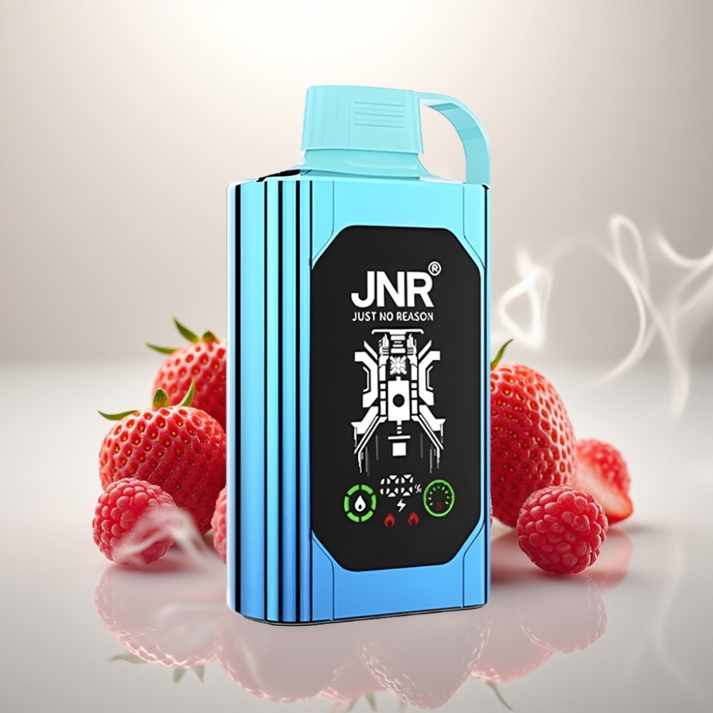 JNR Shisha Hookah Box 20500 Puffs HD Display Dual Mesh Coil Strawberry Raspberry Candy