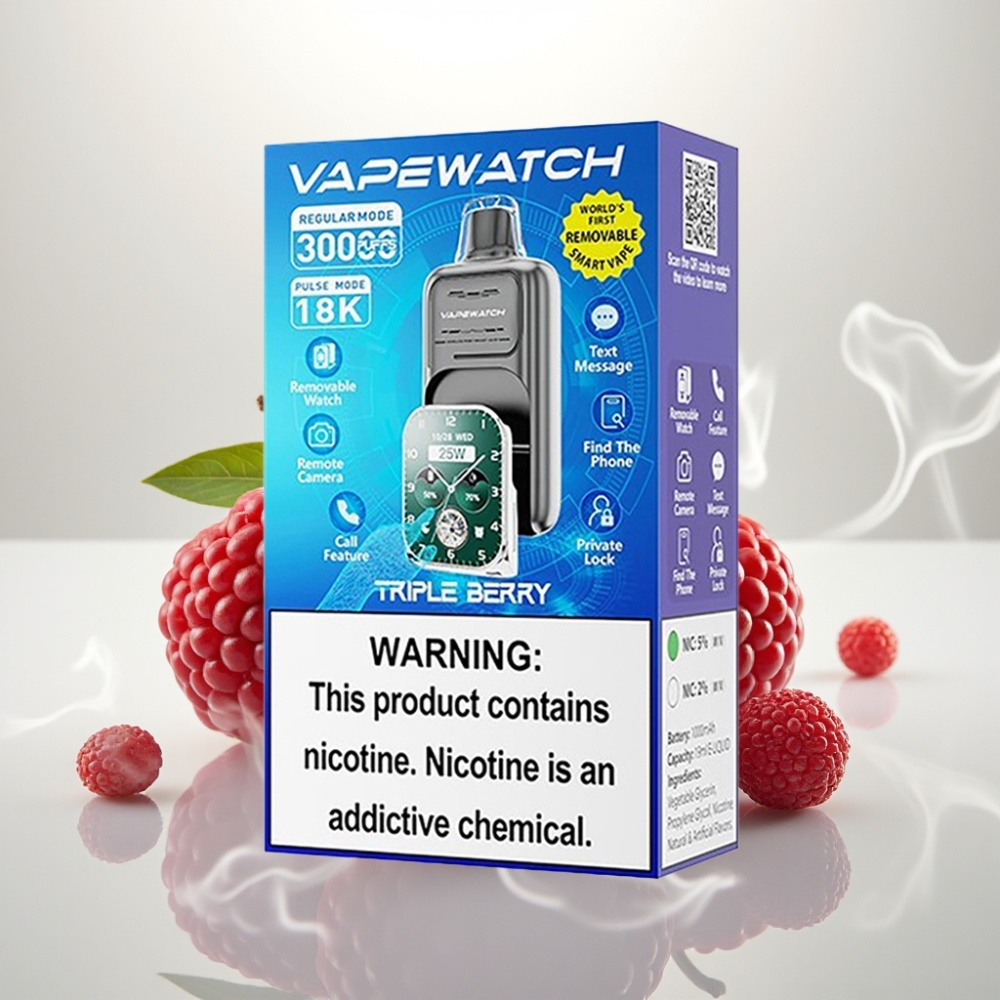 JNR VapeWatch 30000 Puffs 19mL Dual Mesh Triple Berry