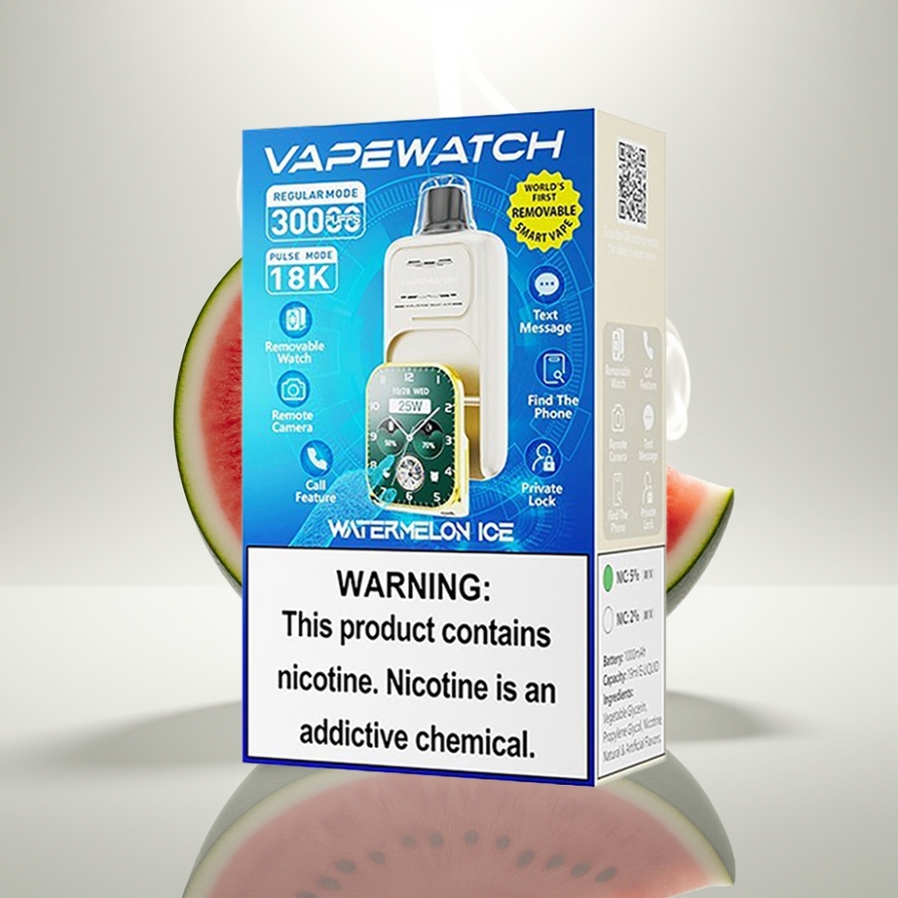 JNR VapeWatch 30000 Puffs 19mL Dual Mesh Watermelon Ice