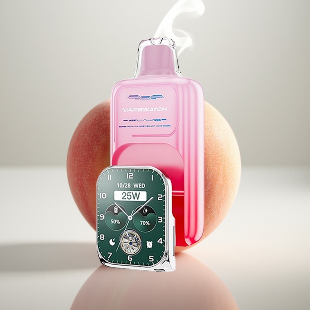 JNR VapeWatch 30000 Puffs Dual Mesh 19mL Georgia Peach