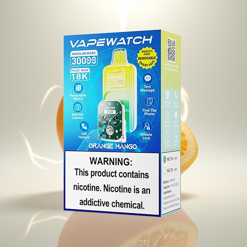 JNR VapeWatch 30000 Puffs Dual Mesh 19mL Orange Mango