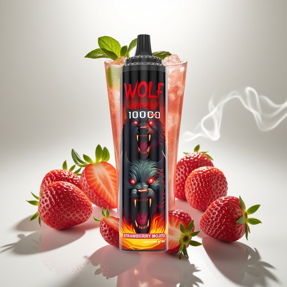 JNR Wolf Niplo 10000 Puffs 20ml Strawberry Mojito