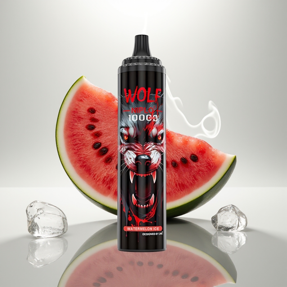 JNR Wolf Niplo 10000 Puffs 20ml Watermelon Ice