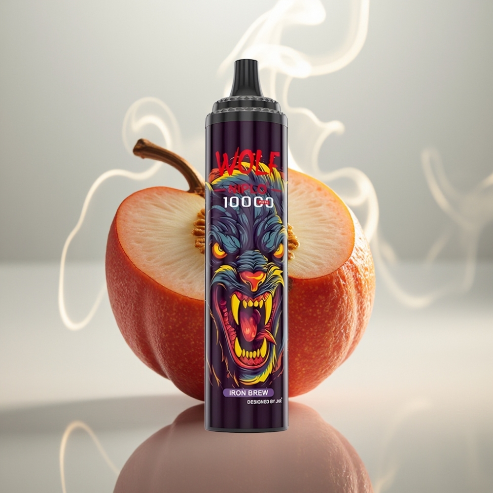 JNR Wolf Niplo 10000 Puffs Mesh 10 Ohm 20ml Iron Brew