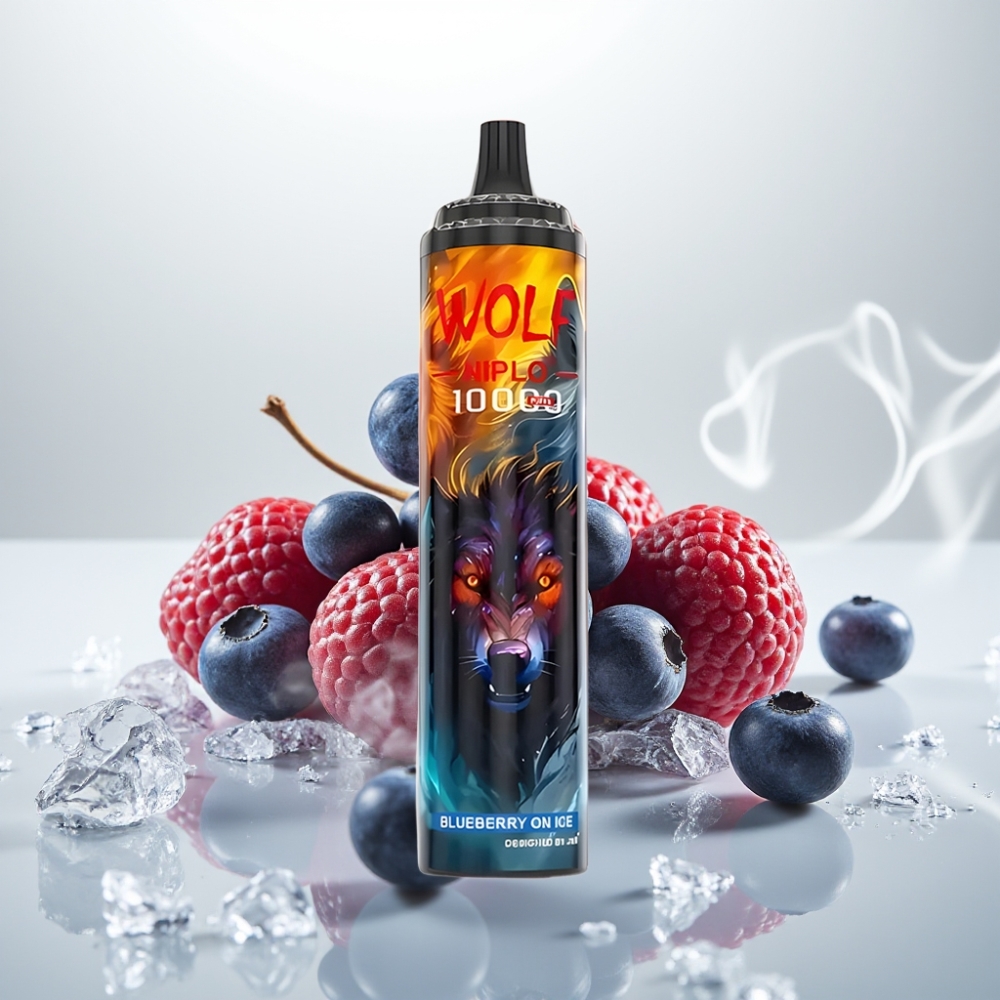 JNR Wolf Niplo 10000 Puffs Mesh 20ml Blueberry On Ice