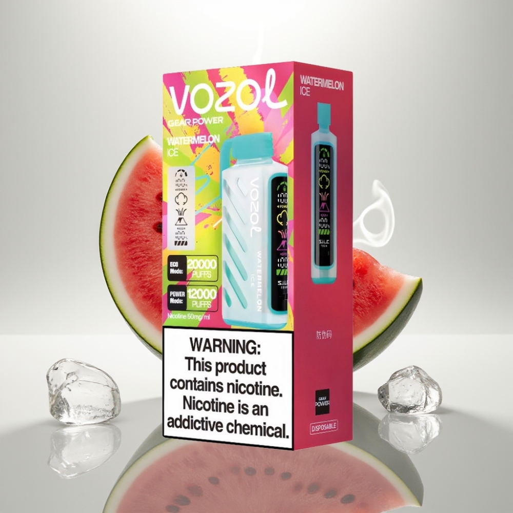 VOZOL Gear Power 20000 Puffs Dual Mesh Coil 20mL Watermelon Ice