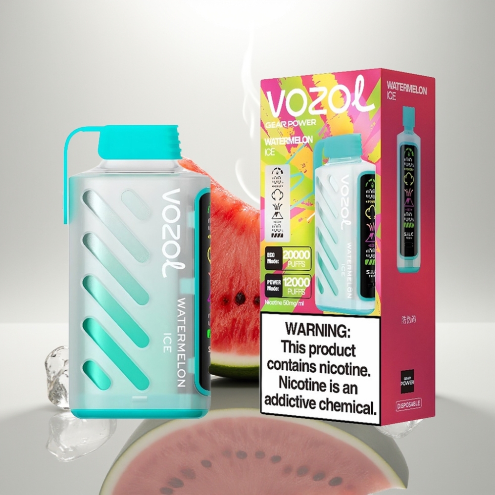 VOZOL Gear Power 20000 Puffs Dual Mesh Coil 20mL Watermelon Ice