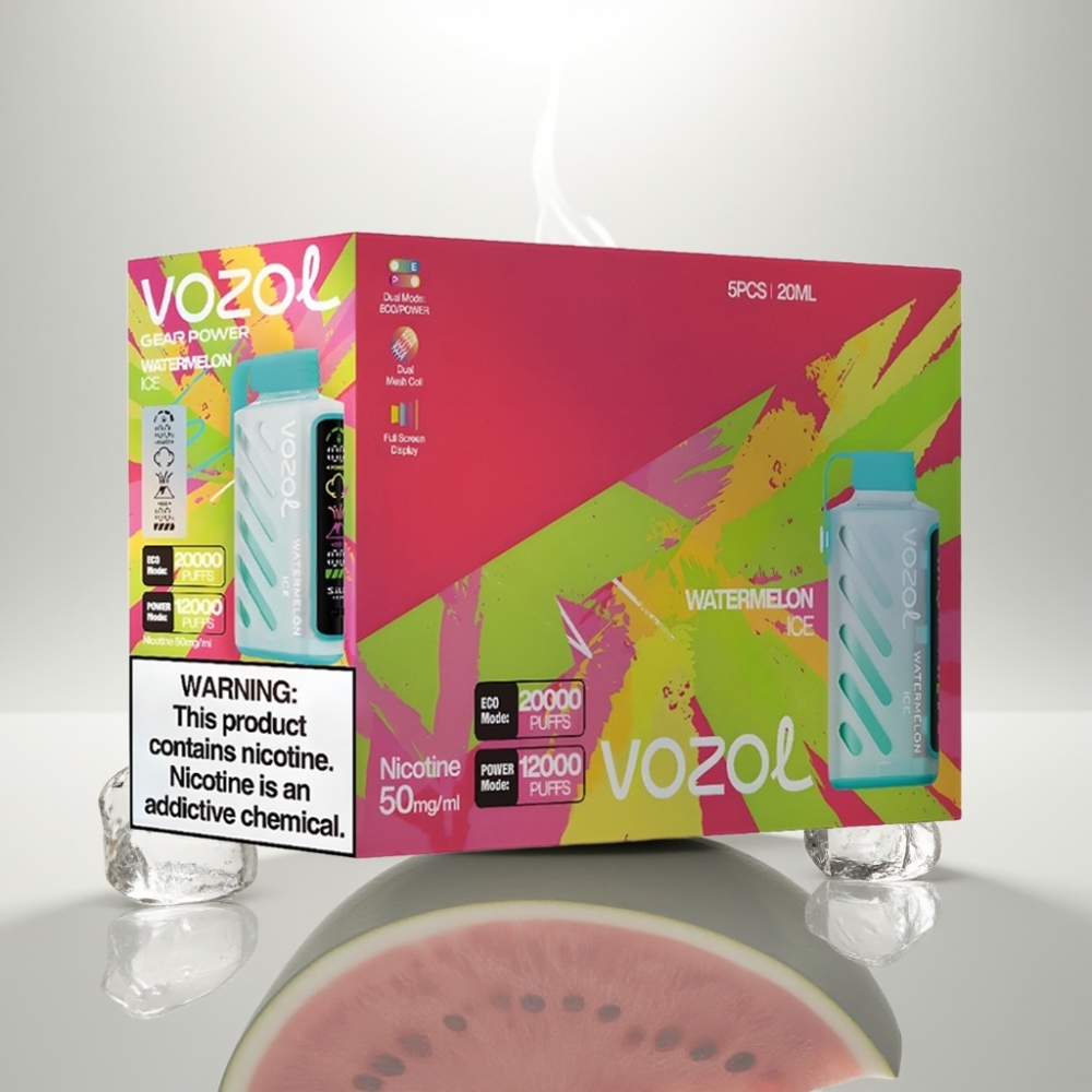 VOZOL Gear Power 20000 Puffs Dual Mesh Coil 20mL Watermelon Ice
