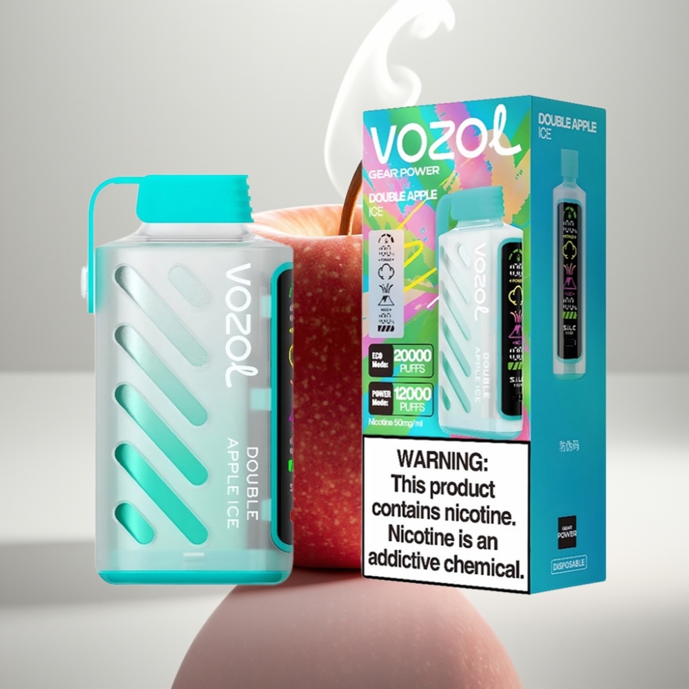 VOZOL Gear Power 20000 Puffs Dual Mesh Coil Double Apple Ice