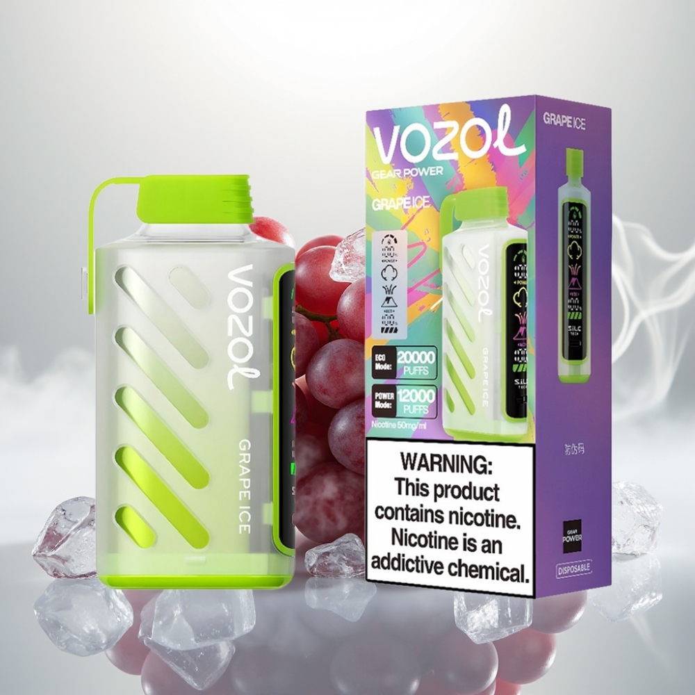 VOZOL Gear Power 20000 Puffs Dual Mesh Coil Grape Ice
