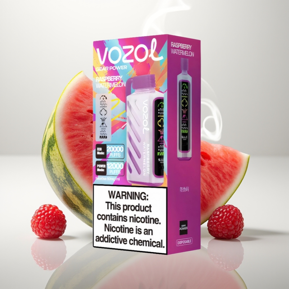 VOZOL Gear Power 20000 Puffs Dual Mesh Coil Raspberry Watermelon