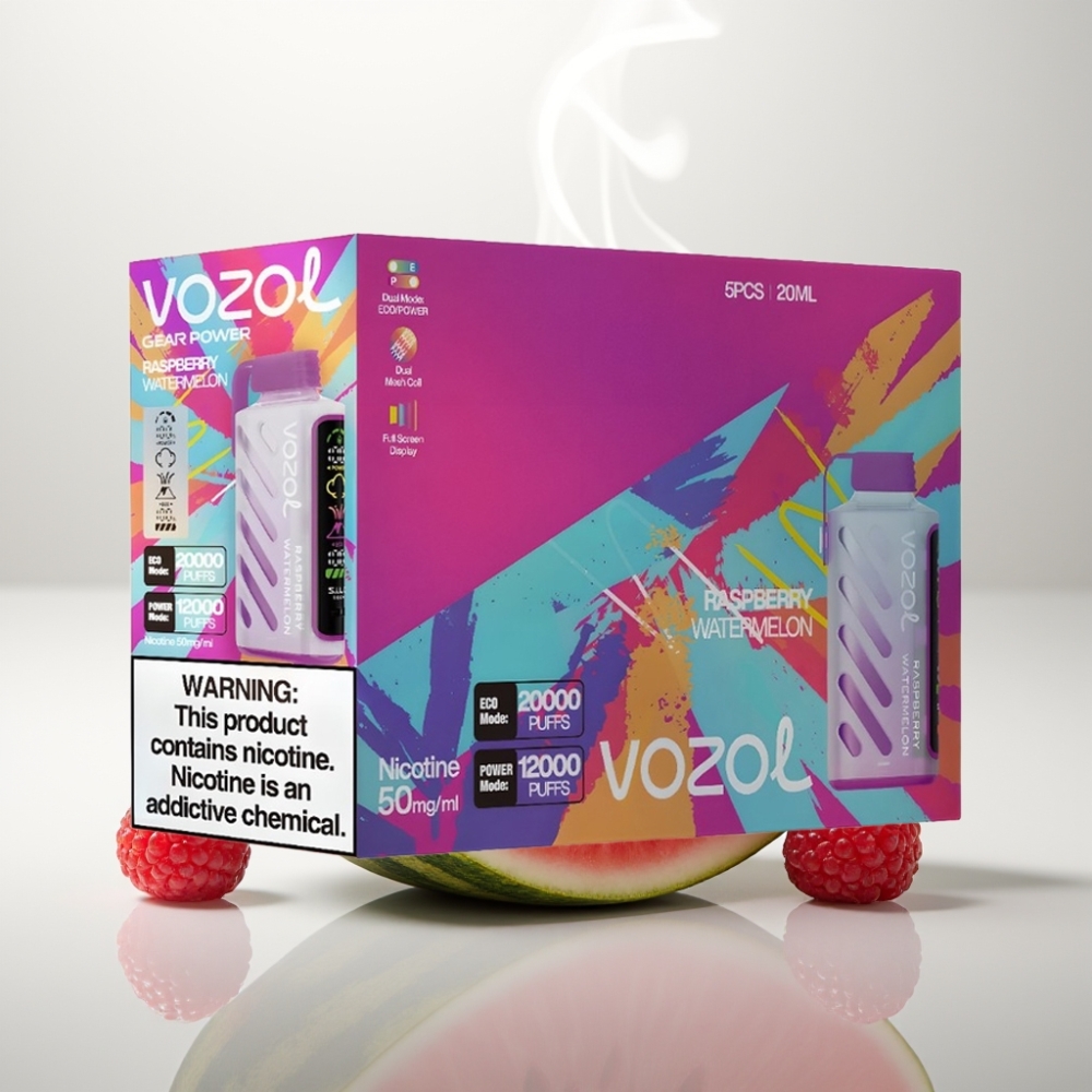 VOZOL Gear Power 20000 Puffs Dual Mesh Coil Raspberry Watermelon
