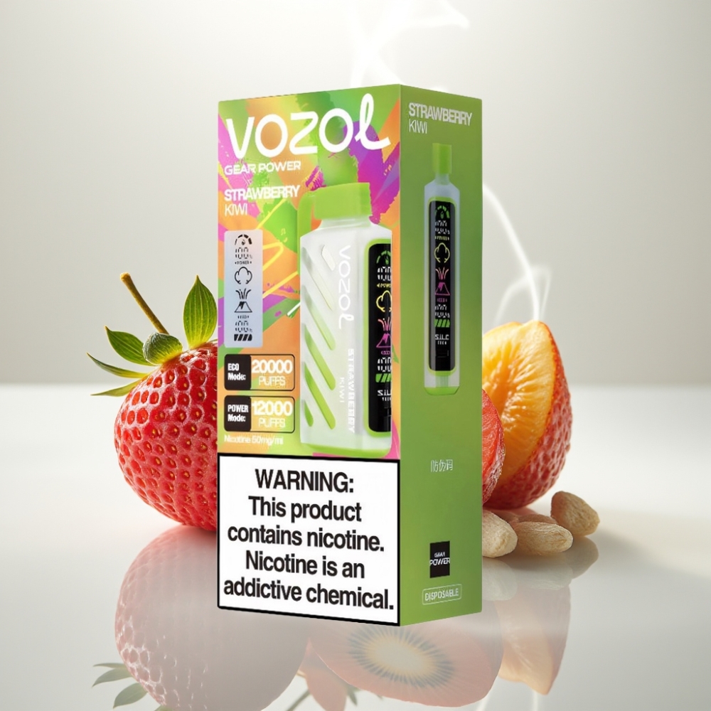 VOZOL Gear Power 20000 Puffs Dual Mesh Full Screen Strawberry Kiwi