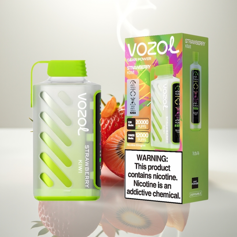 VOZOL Gear Power 20000 Puffs Dual Mesh Full Screen Strawberry Kiwi