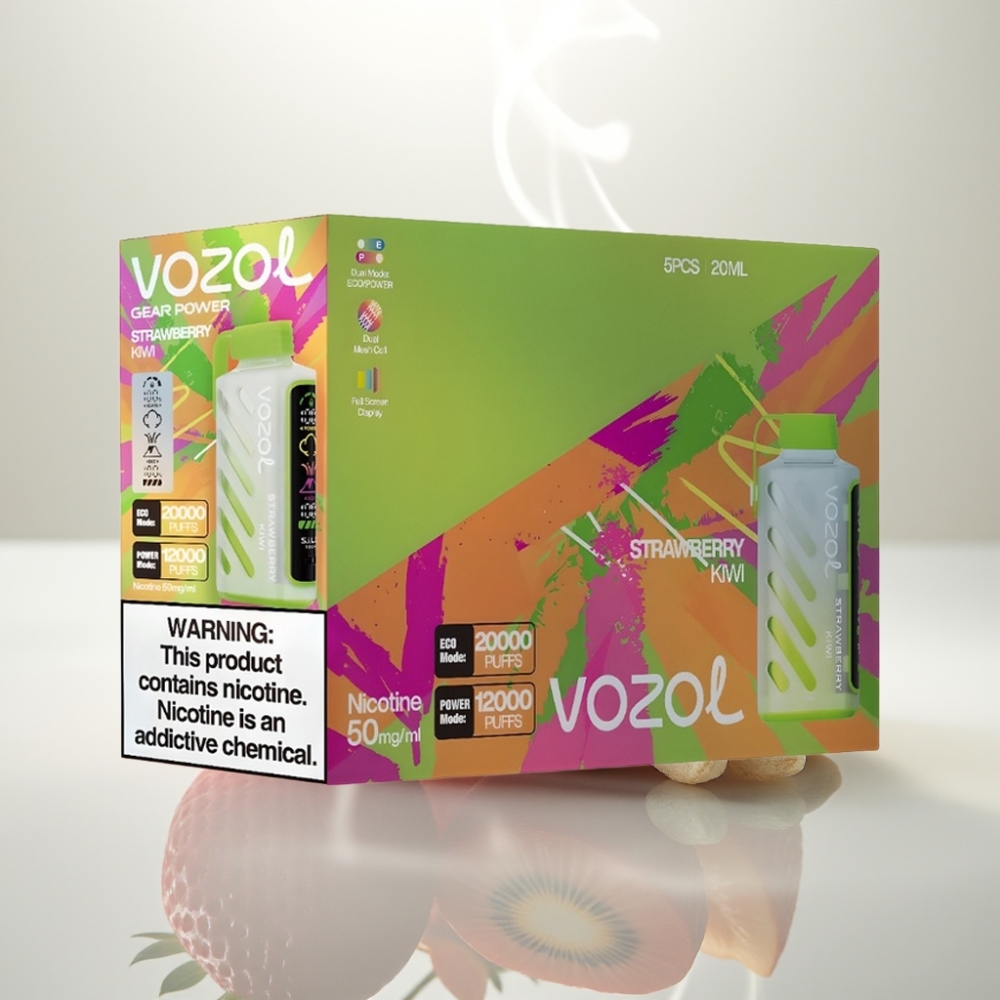 VOZOL Gear Power 20000 Puffs Dual Mesh Full Screen Strawberry Kiwi