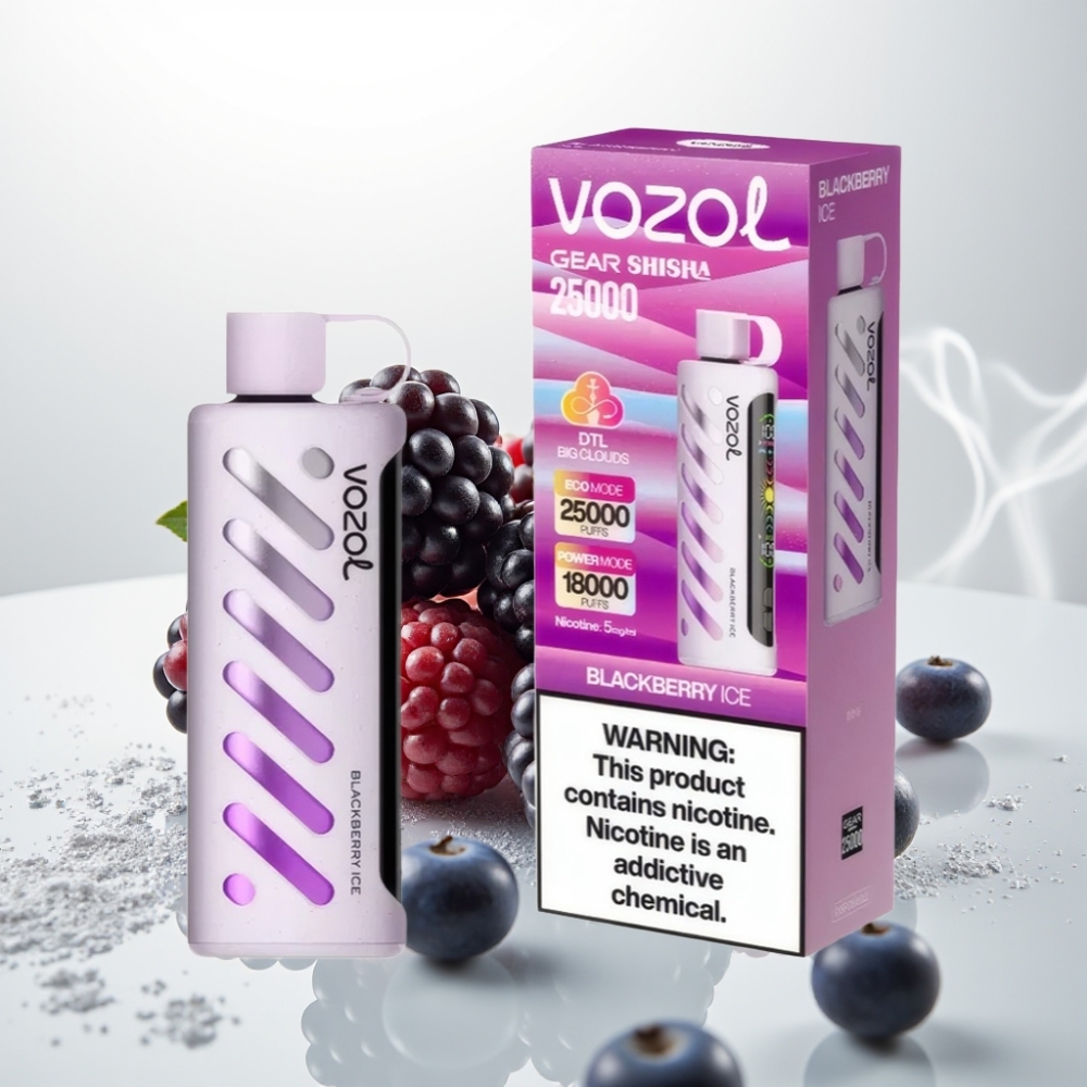 VOZOL Gear Shisha 25000 Puffs Dual Mesh Blackberry Ice