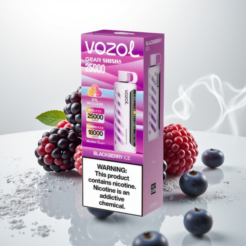 VOZOL Gear Shisha 25000 Puffs Dual Mesh Blackberry Ice