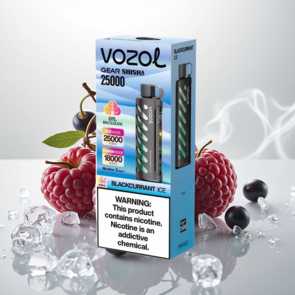VOZOL Gear Shisha 25000 Puffs Dual Mesh Blackcurrant Ice
