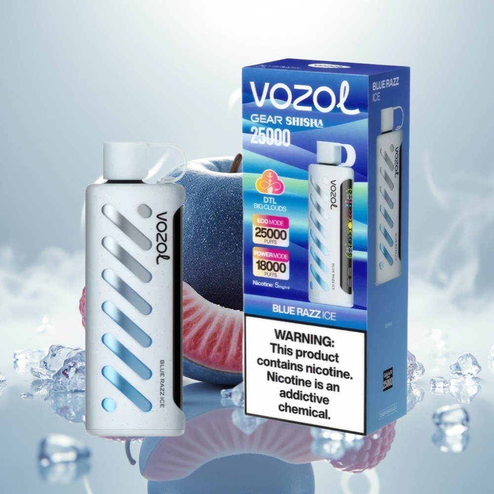 VOZOL Gear Shisha 25000 Puffs Dual Mesh Blue Razz Ice