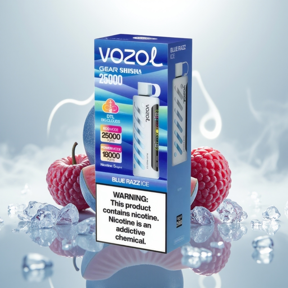 VOZOL Gear Shisha 25000 Puffs Dual Mesh Blue Razz Ice