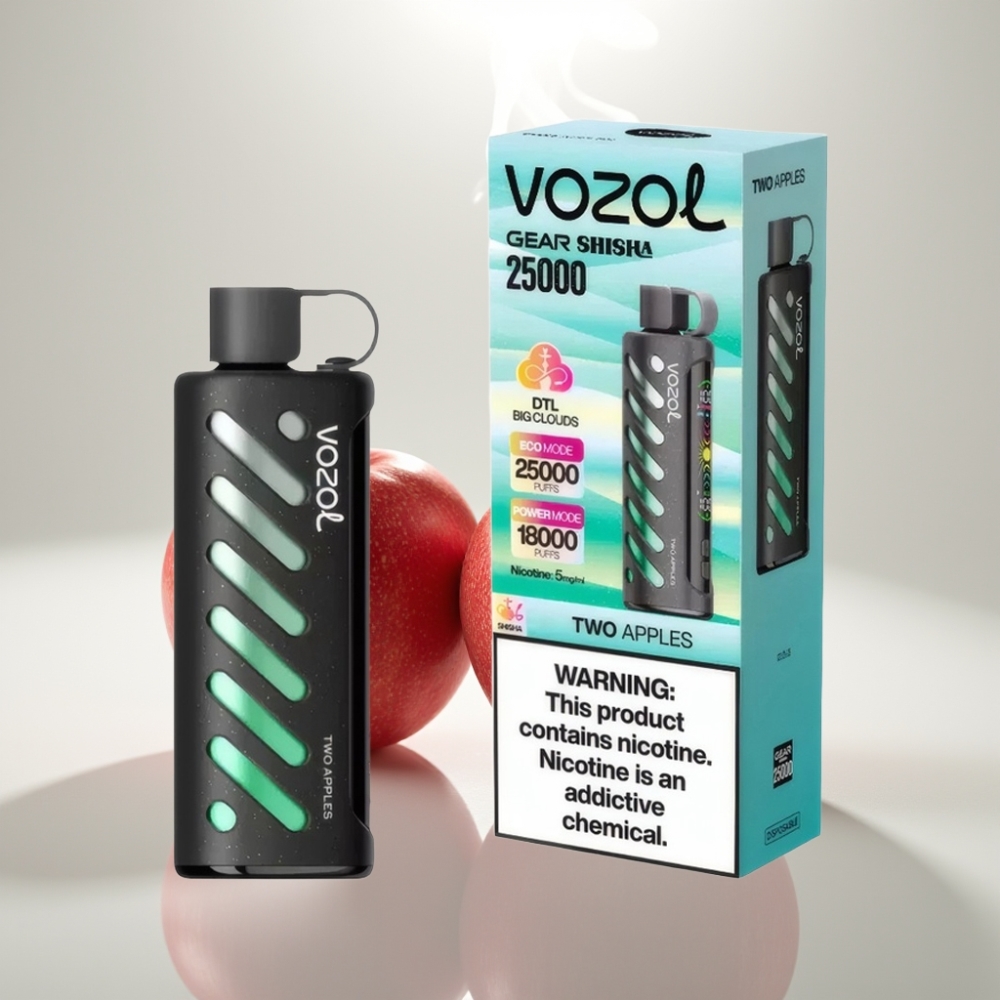 VOZOL Gear Shisha 25000 Puffs Dual Mesh Disposable Vape Two Apples