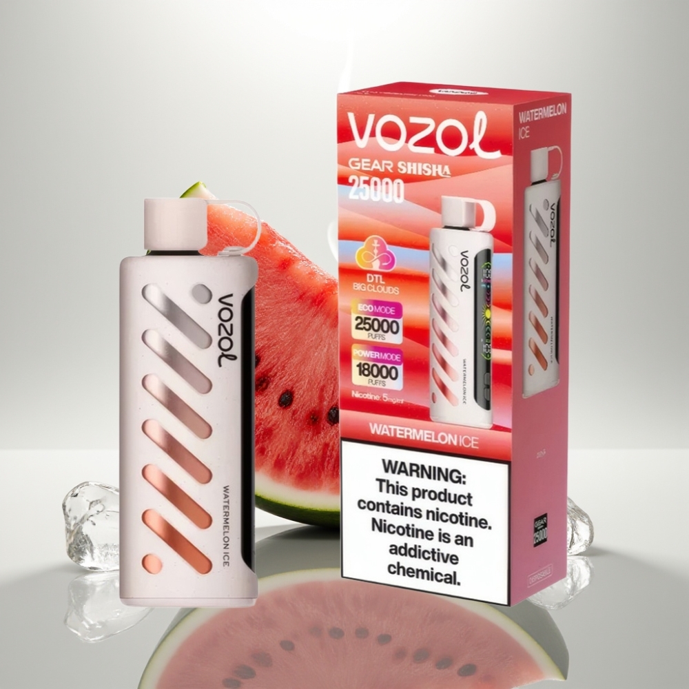 VOZOL Gear Shisha 25000 Puffs Dual Mesh Disposable Vape Watermelon Ice