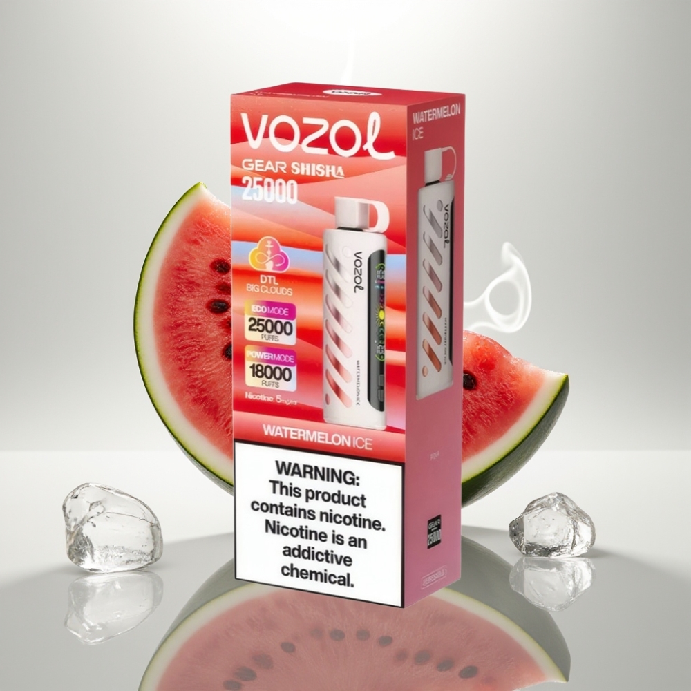 VOZOL Gear Shisha 25000 Puffs Dual Mesh Disposable Vape Watermelon Ice