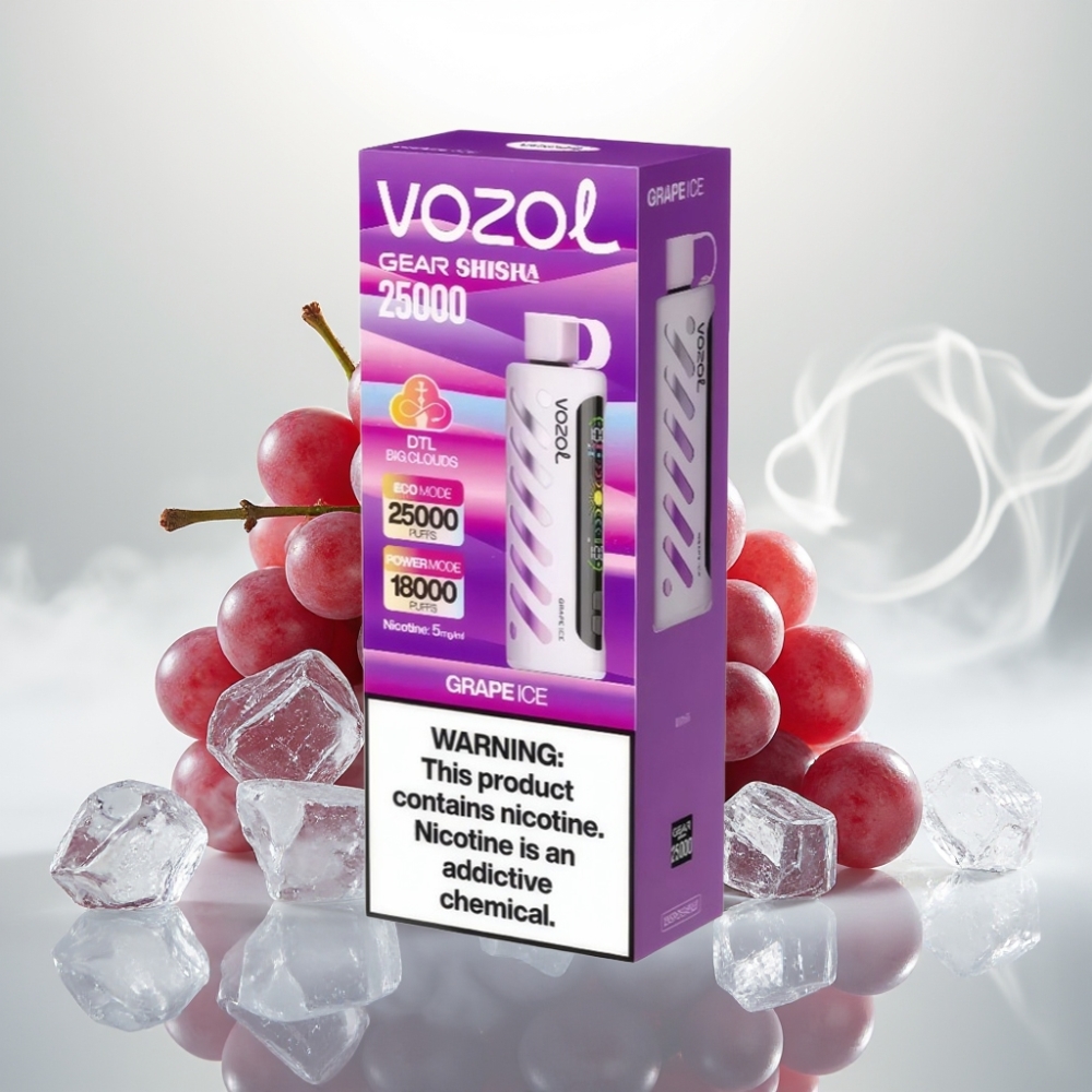 VOZOL Gear Shisha 25000 Puffs Dual Mesh Grape Ice