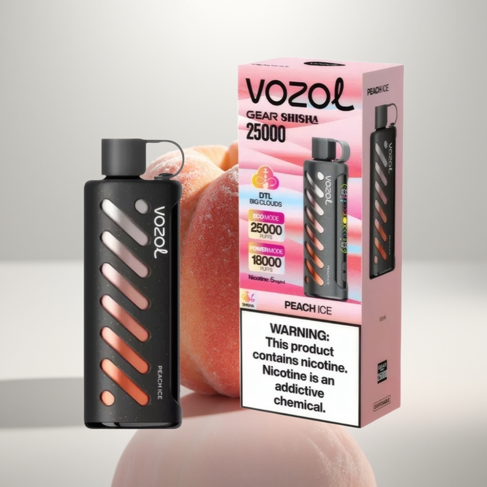 VOZOL Gear Shisha 25000 Puffs Dual Mesh Peach Ice