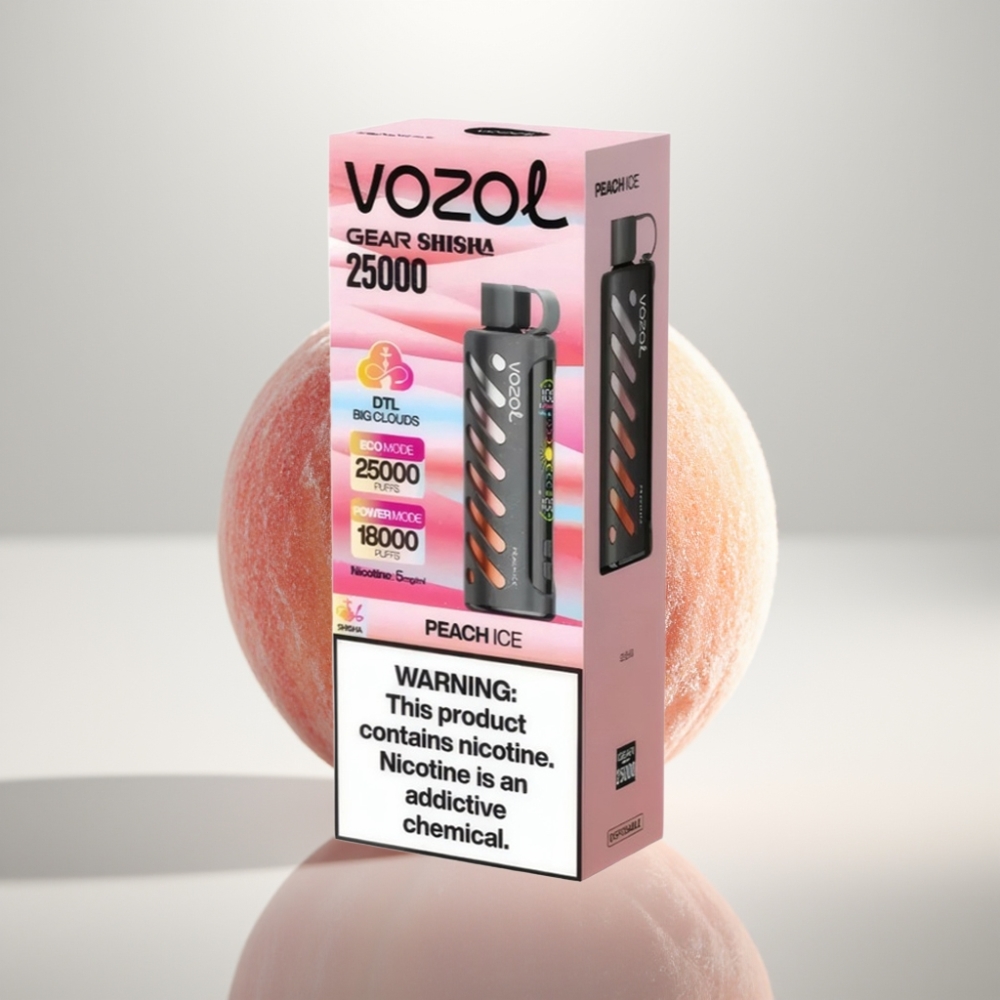 VOZOL Gear Shisha 25000 Puffs Dual Mesh Peach Ice