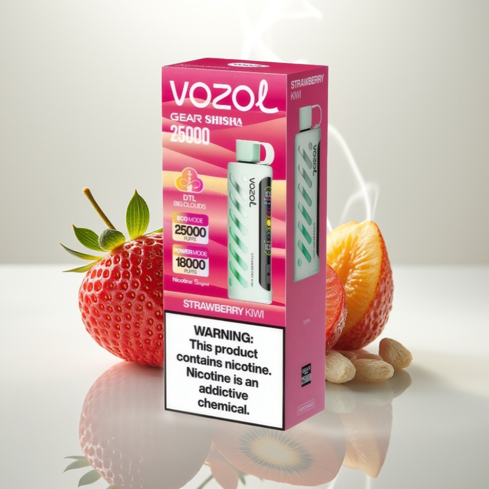 VOZOL Gear Shisha 25000 Puffs Dual Mesh Strawberry Kiwi