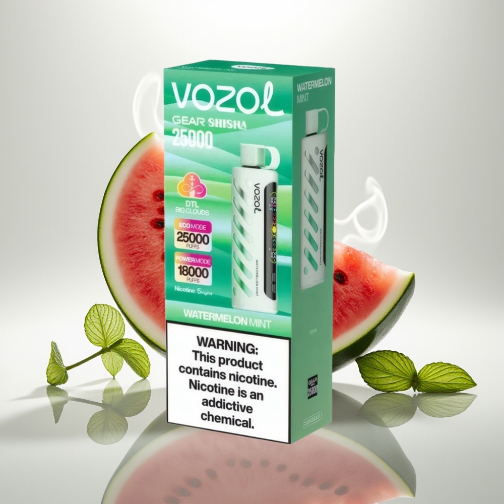 VOZOL Gear Shisha 25000 Puffs Dual Mesh Watermelon Mint