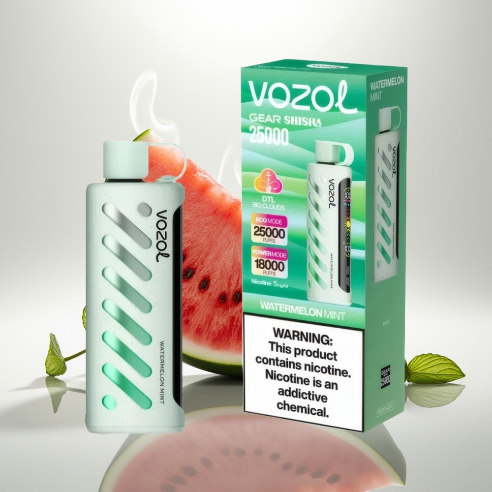 VOZOL Gear Shisha 25000 Puffs Dual Mesh Watermelon Mint