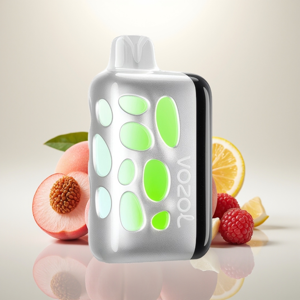 VOZOL RAVE 40000 Disposable Vape 270° Glow Beat-Synced Peach Raspberry Lemonade