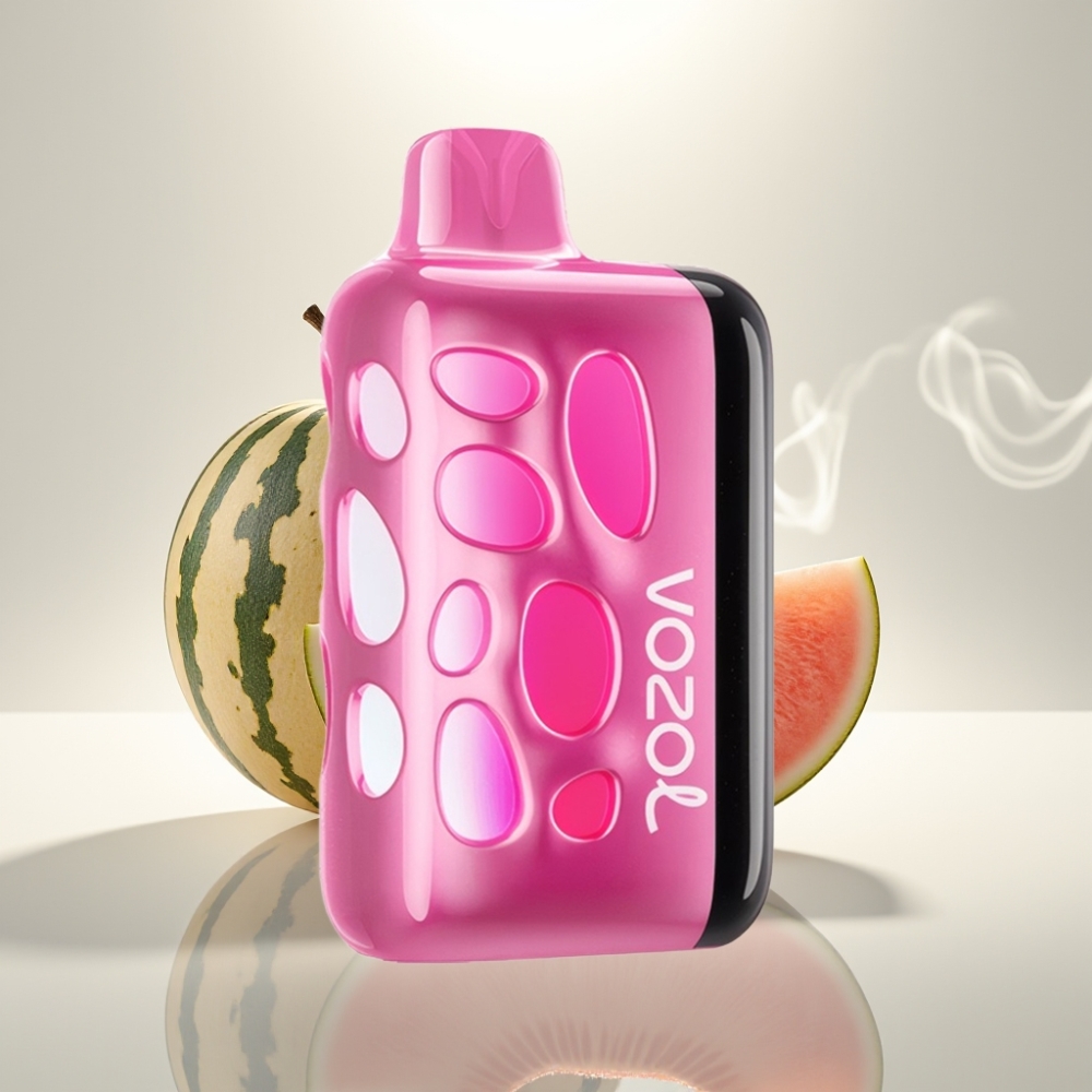 VOZOL RAVE 40000 Disposable Vape Vibrant Glow Beat-Synced Strawmelon Peach