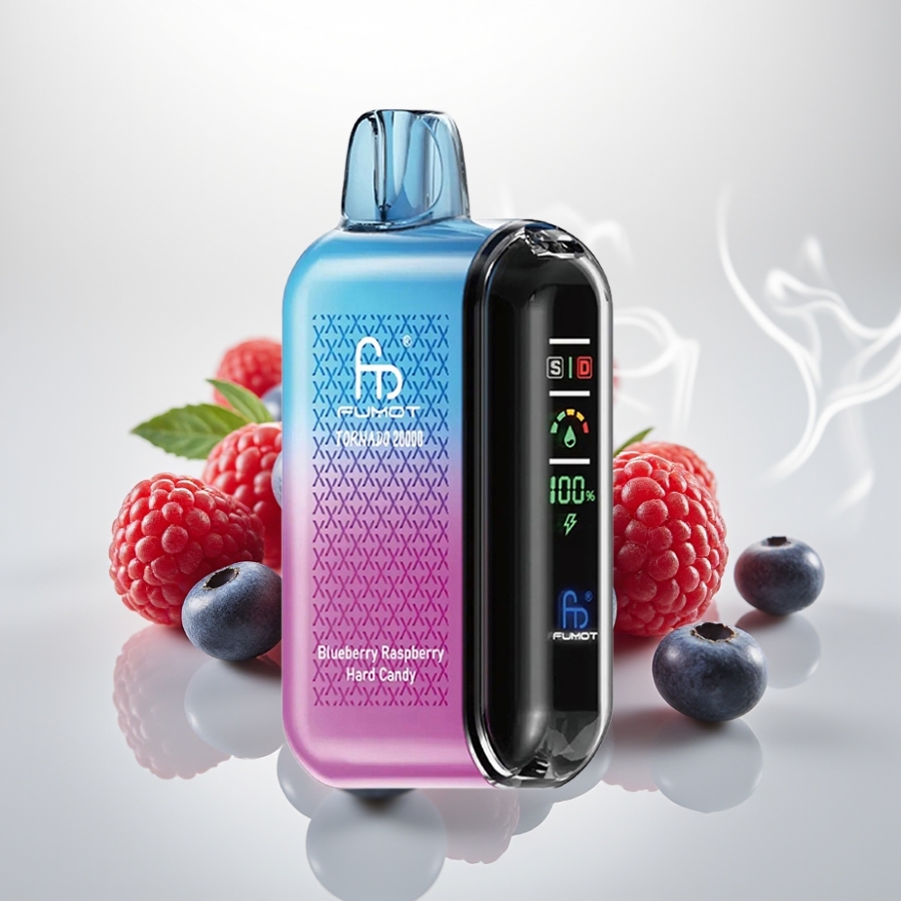 Fumot Tornado 20000 Puffs Dual Mesh 20ml Blueberry Raspberry Hard Candy