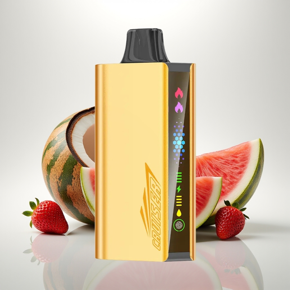 JNR Cruiser 12000 Puffs No-Charge Aluminum Disposable Vape Strawberry Coconut Watermelon