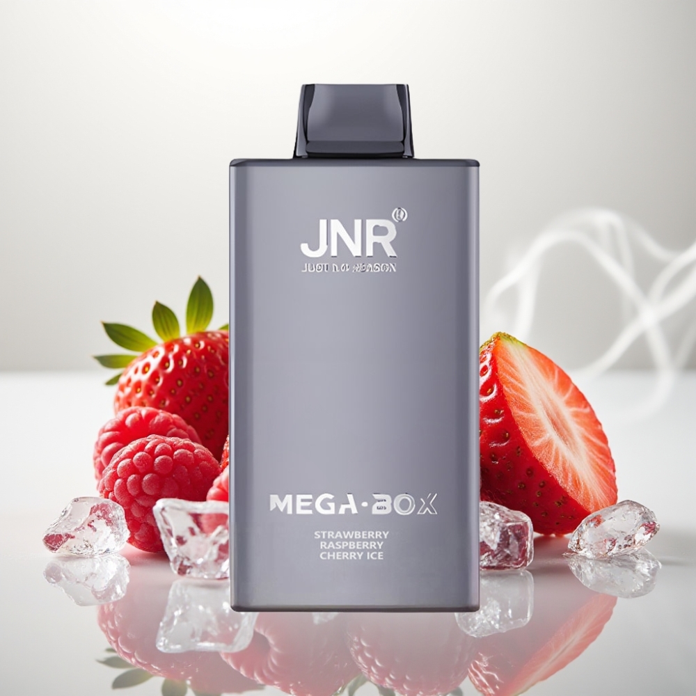 JNR Mega Box 25000 Puffs Dual Mesh Disposable Vape Strawberry Raspberry Cherry Ice